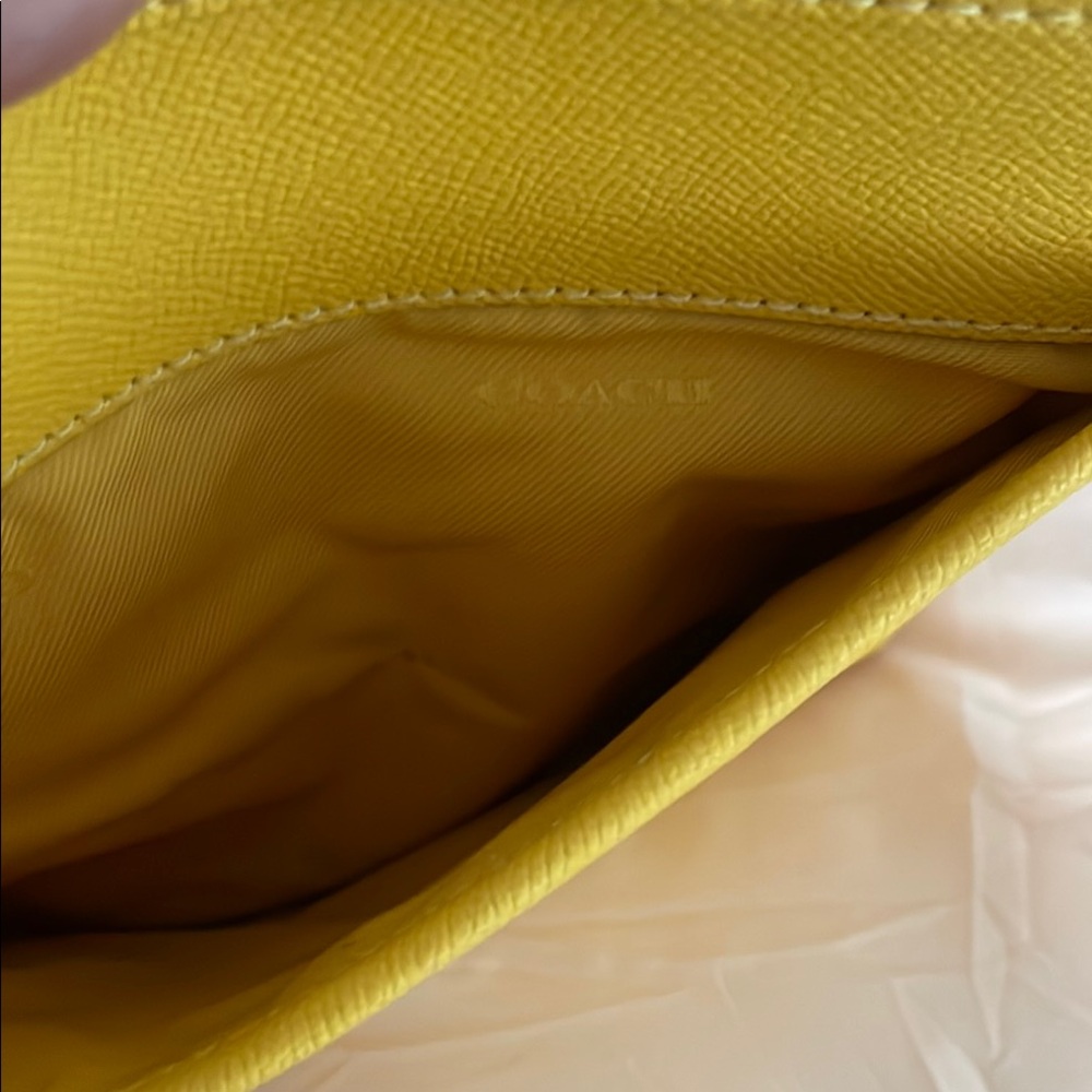 Yellow Coach pebbled leather Crossbody Bag - Picture 5 of 5